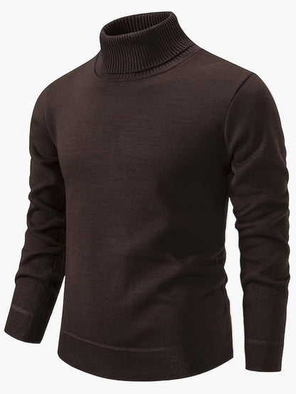 Herrepullover med rullekrave i moderne, elegant casual stil til efterår og vinter