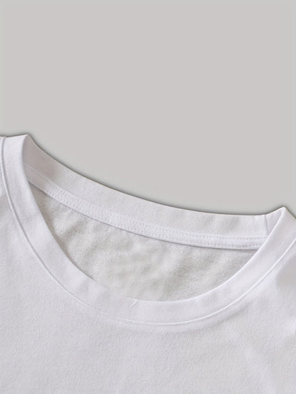 T-shirt grafica donna stile casual motivo geometrico – ideale per l'estate