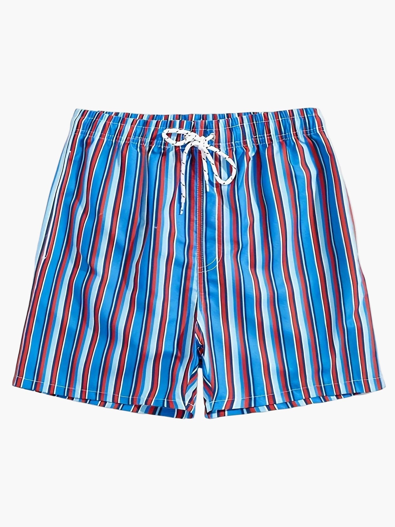 Short de bain homme à rayures style décontracté pour plage et piscine