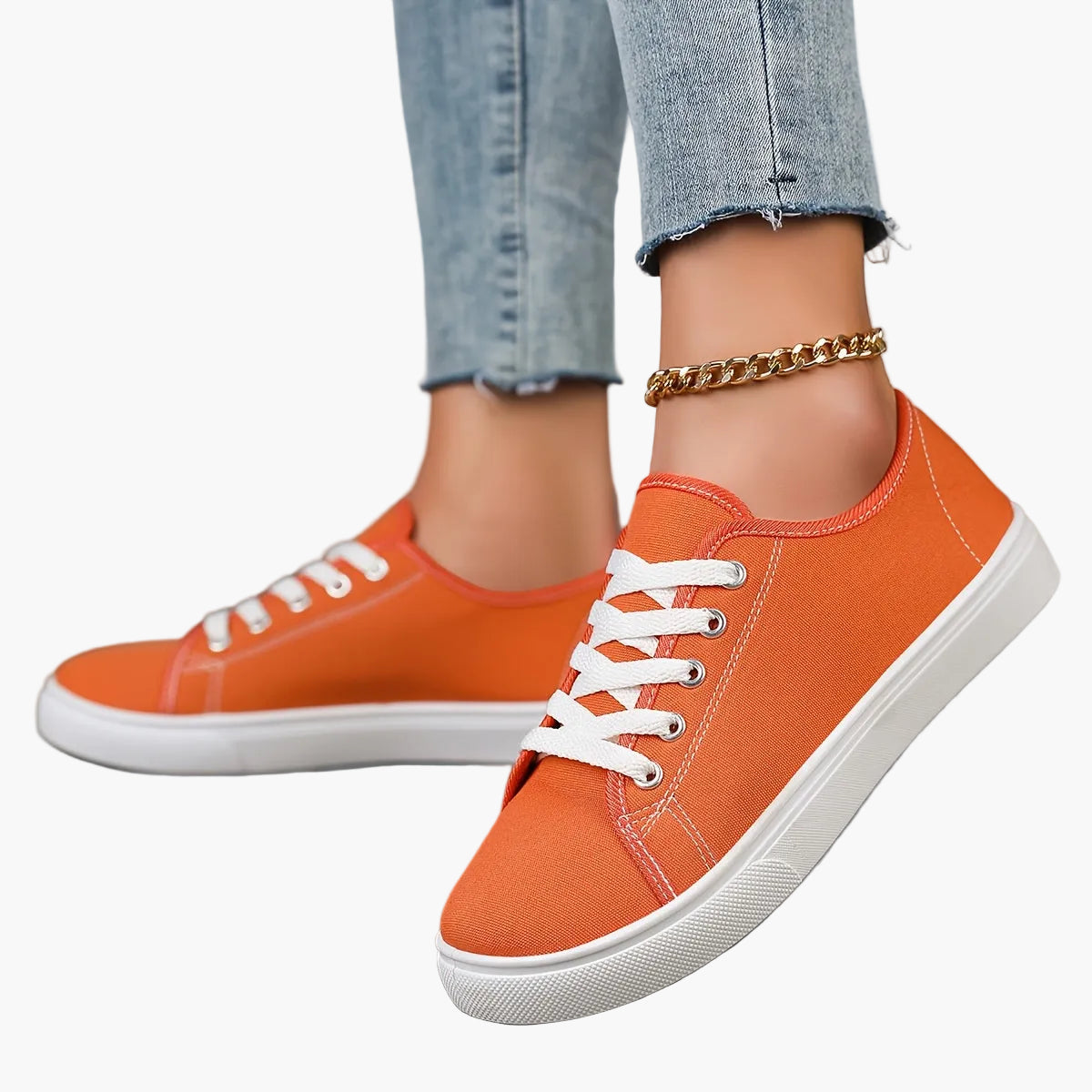 Baskets basses décontractées pour femme style urbain polyvalent