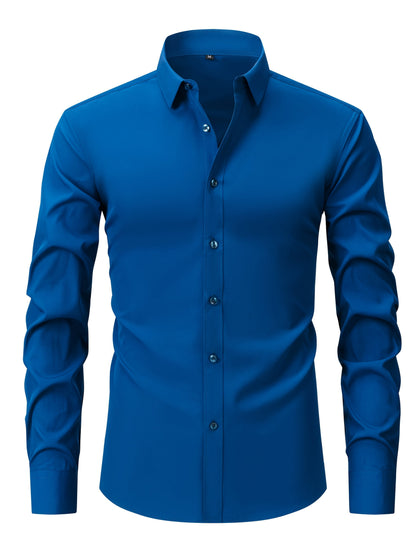 Chemise élégante pour homme à manches longues – Style habillé et décontracté