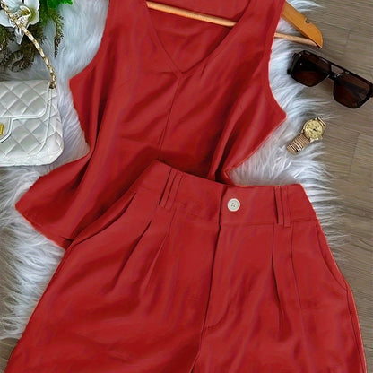 Ensemble Débardeur et Short Femme Style Décontracté Chic Été