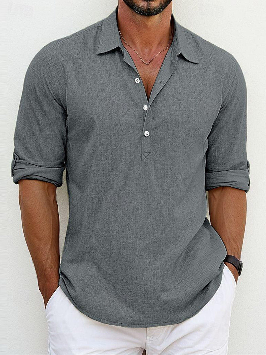 Robbie – Colorful Polo Collar Sweater for Men