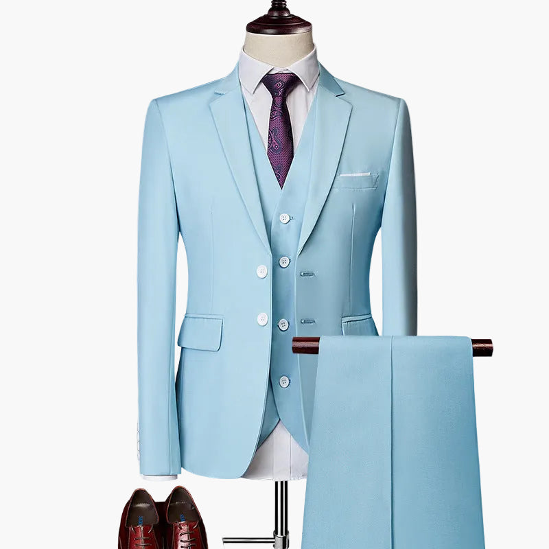 Costume Homme 3 Pièces Coupe Moderne pour Mariage et Affaires