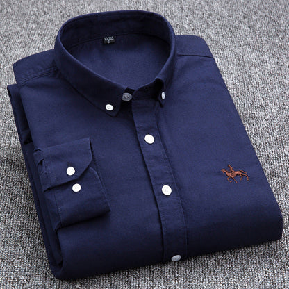 Jack – Chemise blanche oxford à manches longues