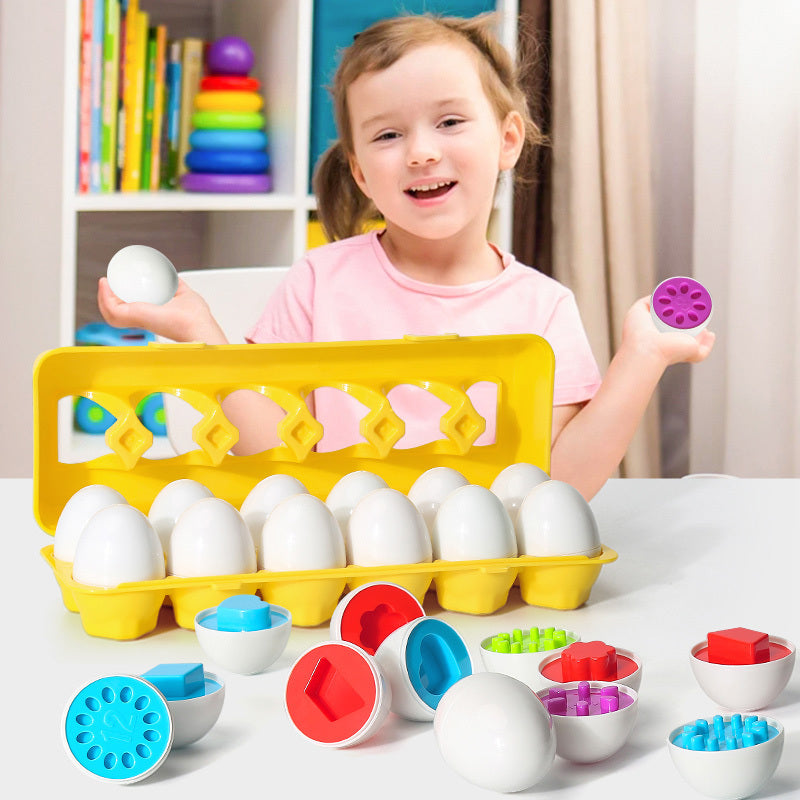 Lernspiel Eier zum Sortieren – Formen & Zahlen für Kinder