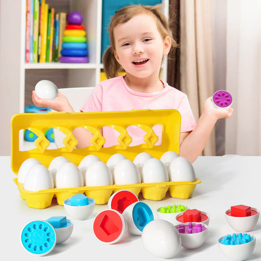 Gioco Educativo Uova di Ordinamento – Forme e Numeri per Bambini