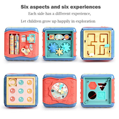 Jouet éducatif Montessori enfant – Cube d'activités sensoriel et mathématique