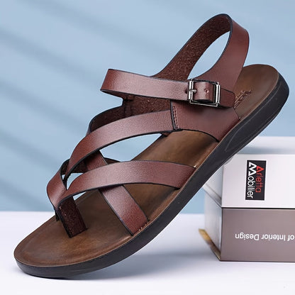 Sandales décontractées pour homme style gladiateur à boucle – Idéal pour la marche et les loisirs