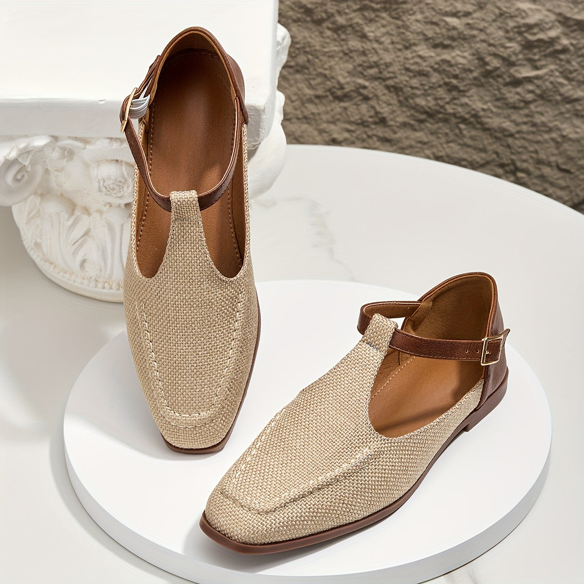 Ballerine T-Bar donna eleganti stile classico quotidiano