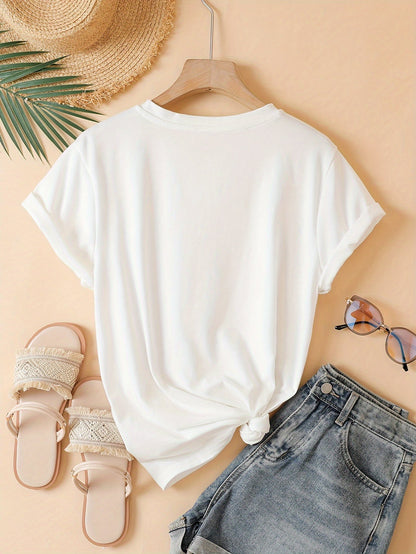 T-shirt décontracté femme à message "Perfectly Imperfect" style moderne et inspirant
