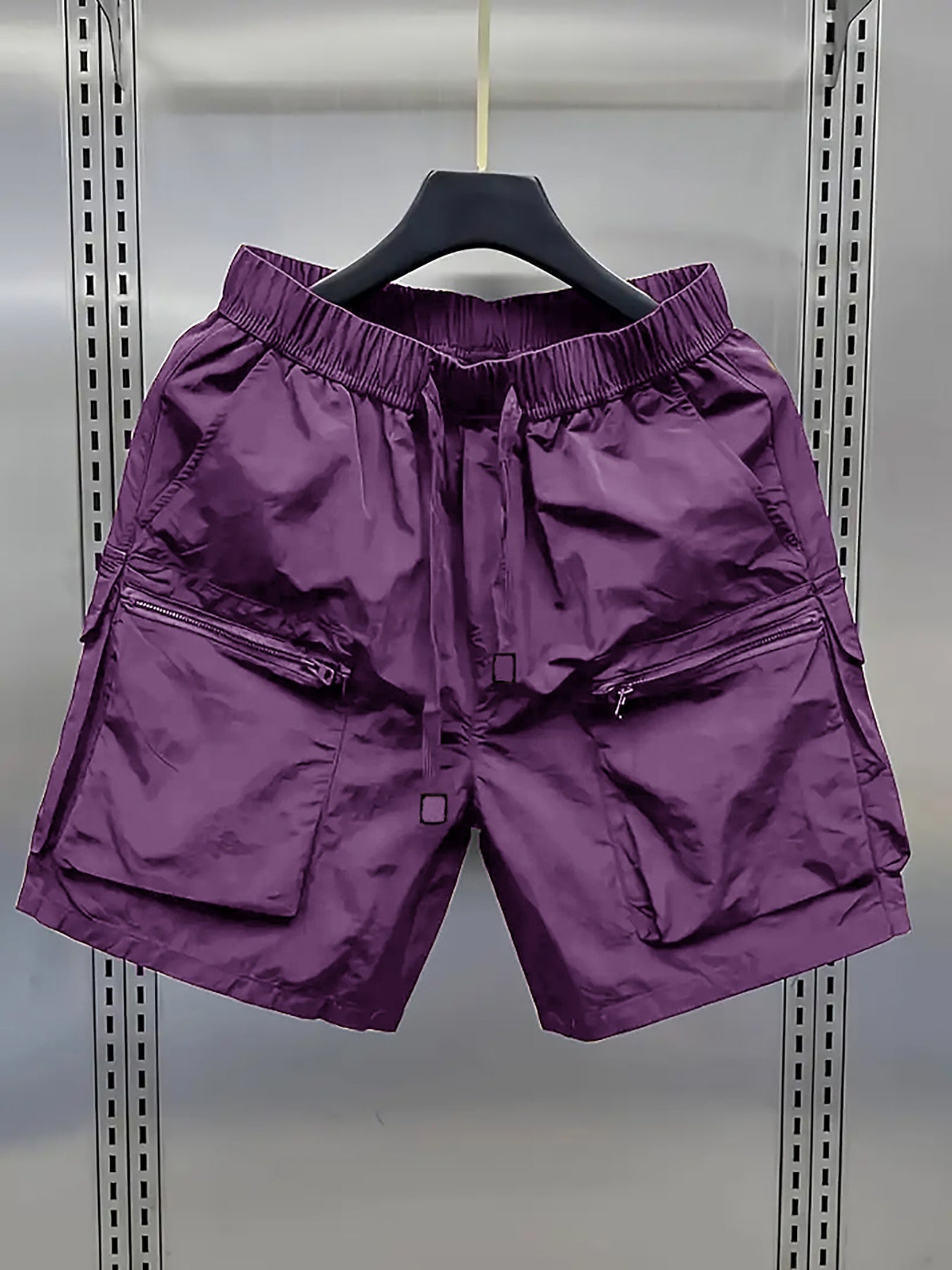Short cargo décontracté pour homme avec poches zippées style urbain