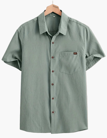Camisa casual para hombre de manga corta estilo urbano elegancia veraniega