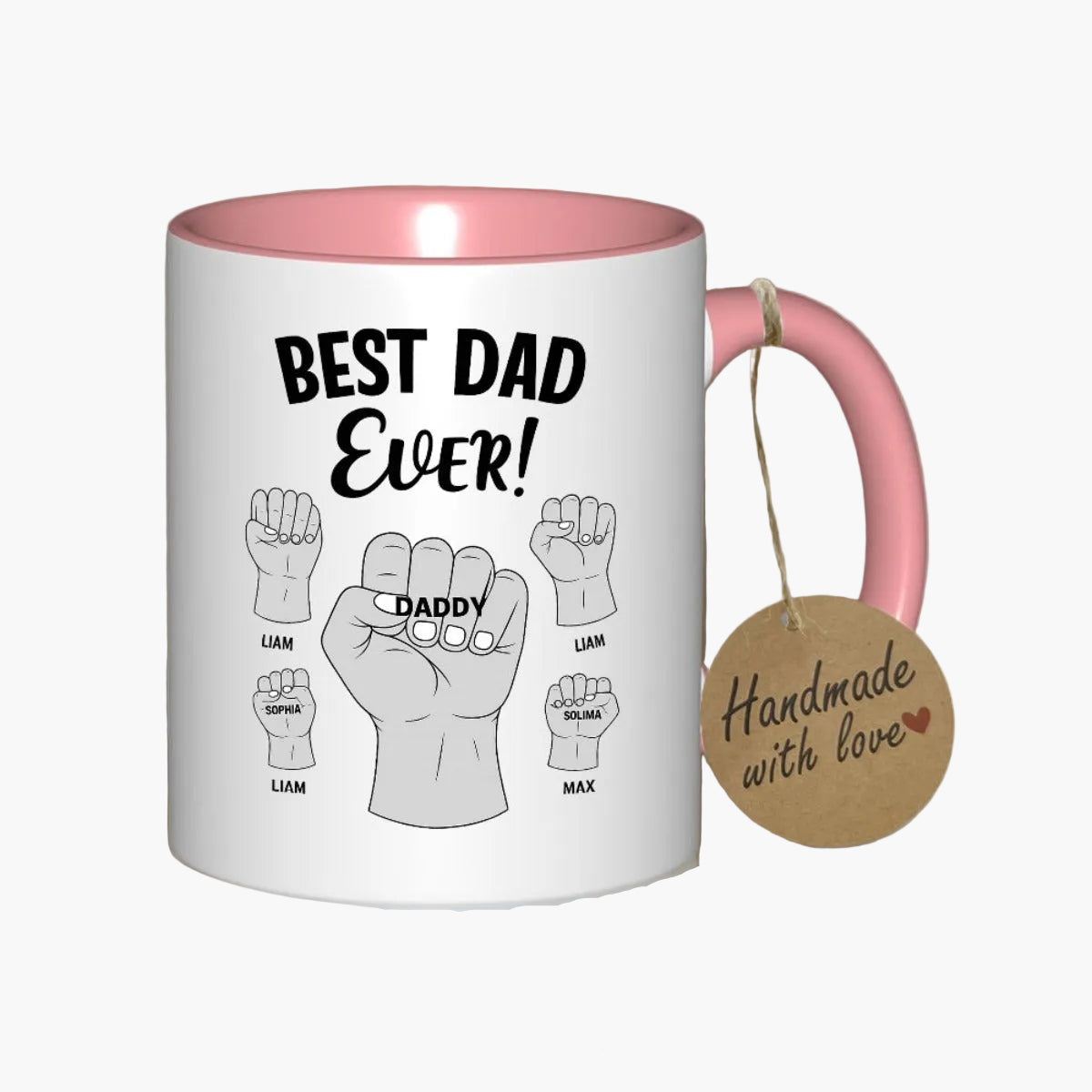 Tazza Regalo Uomo – Tazza "Miglior Papà di Sempre" Personalizzabile per Papà, Stile Festa del Papà, Ideale per la Famiglia