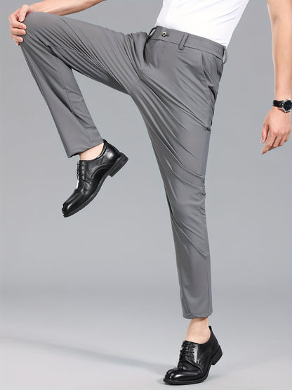 Pantalon de costume extensible pour homme style business – Confort ultime pour bureau et occasions formelles