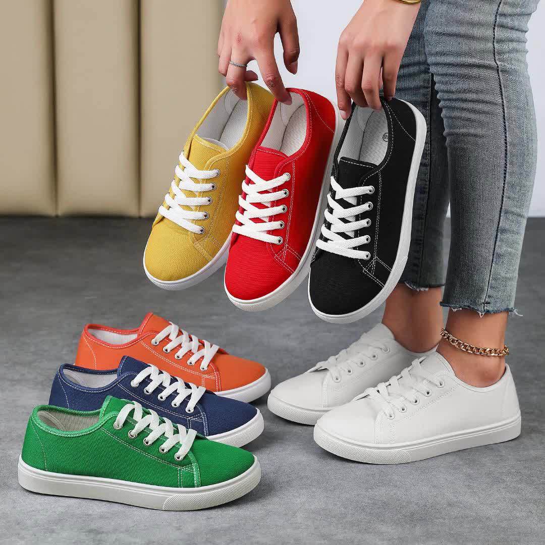 Baskets basses décontractées pour femme style urbain polyvalent