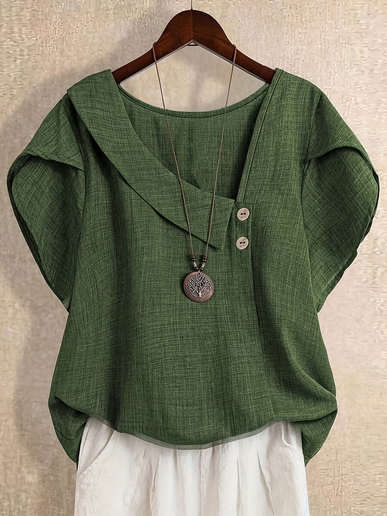 Blouse Tunique Femme Style Asymétrique Décontracté Élégant