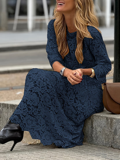Robe Longue Femme Élégante Motif Floral Style Urbain