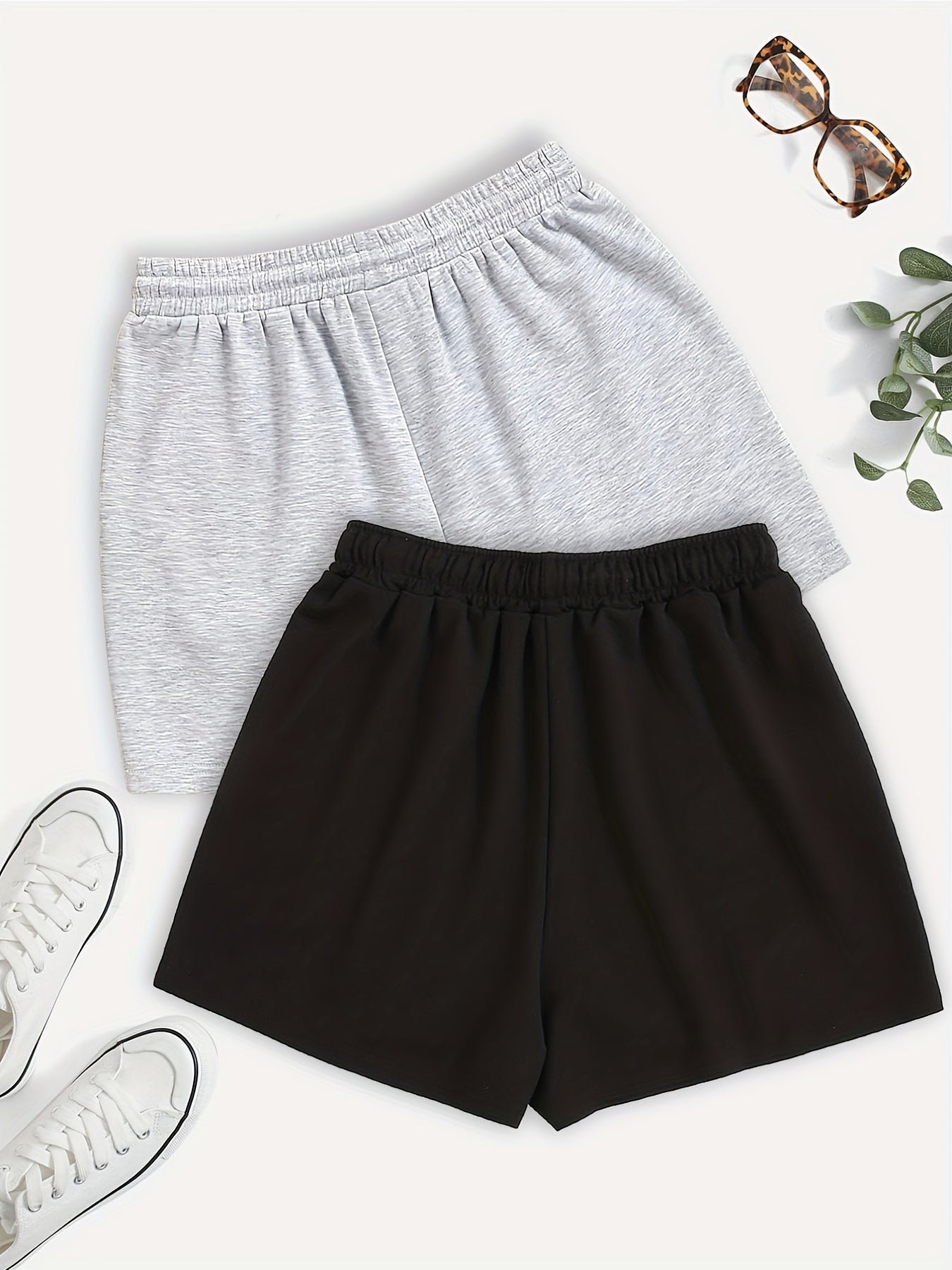 Short de sport décontracté pour femme avec taille élastique et cordon, idéal pour l'été et les loisirs