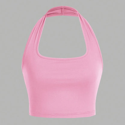 Dames top met open rug - Casual stijl met halternek voor de zomer