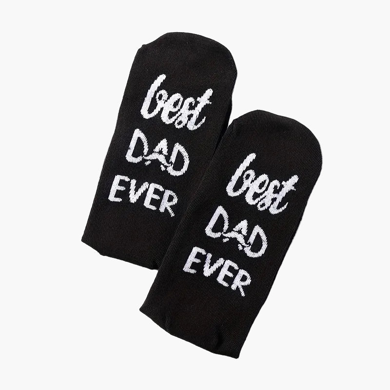 Calze fantasia uomo – Regalo originale « Best Dad Ever » per papà – Stile casual, umorismo e comfort quotidiano