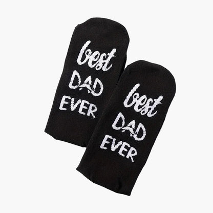Calze fantasia uomo – Regalo originale « Best Dad Ever » per papà – Stile casual, umorismo e comfort quotidiano