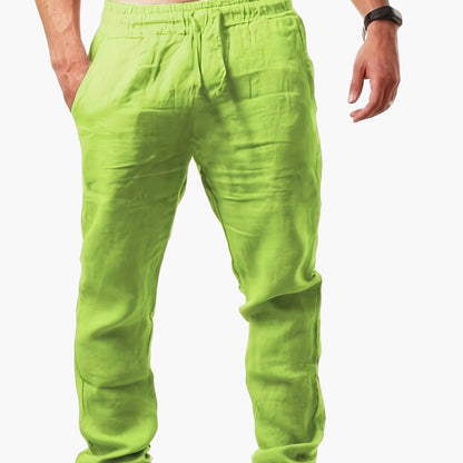 Pantalon décontracté homme style jogging à jambes droites pour l'été