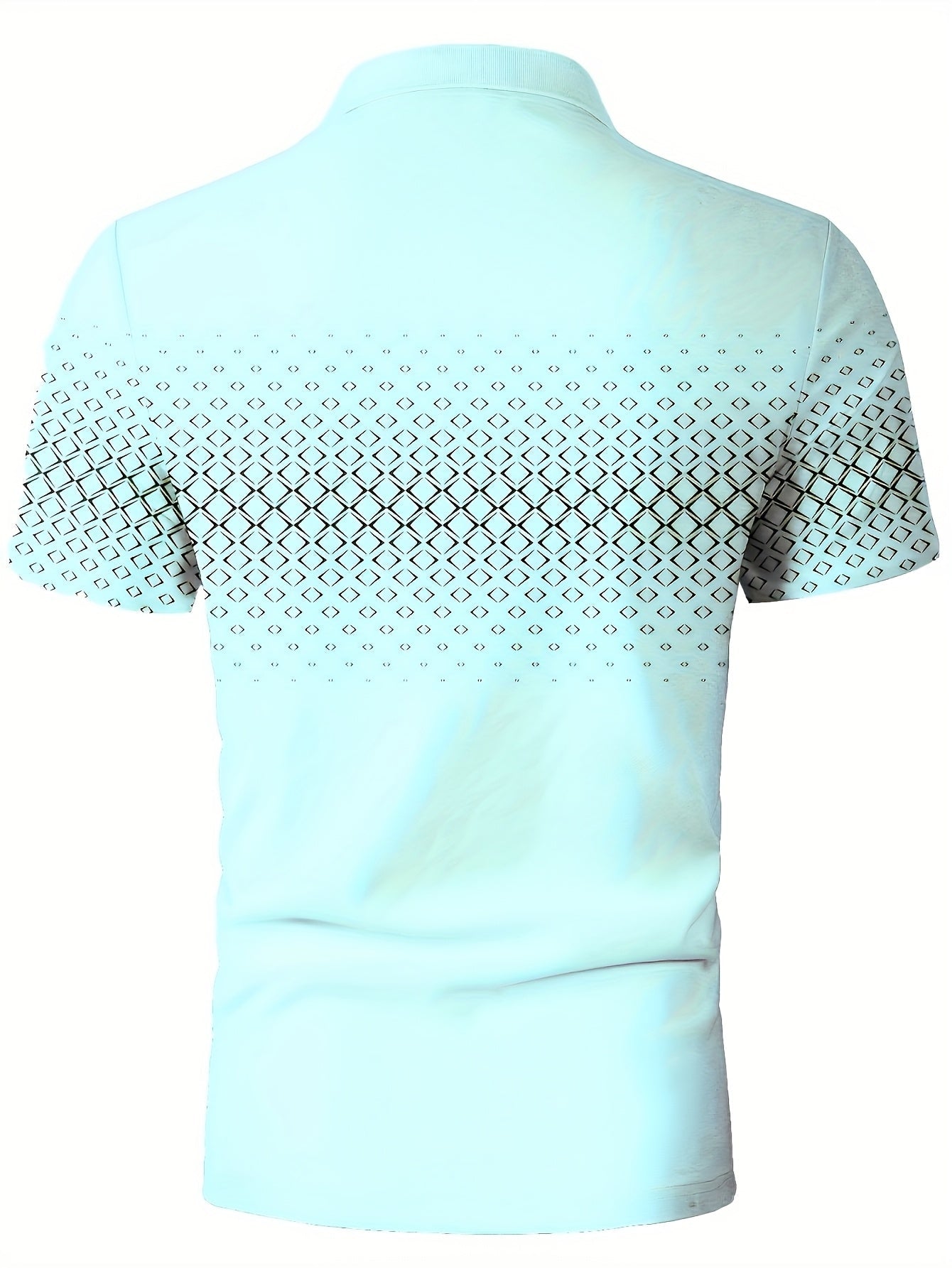Polo Uomo Moda Casual con Motivo Geometrico per l'Estate