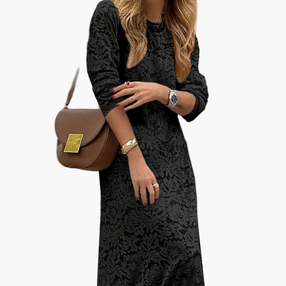 Robe Longue Femme Élégante Motif Floral Style Urbain