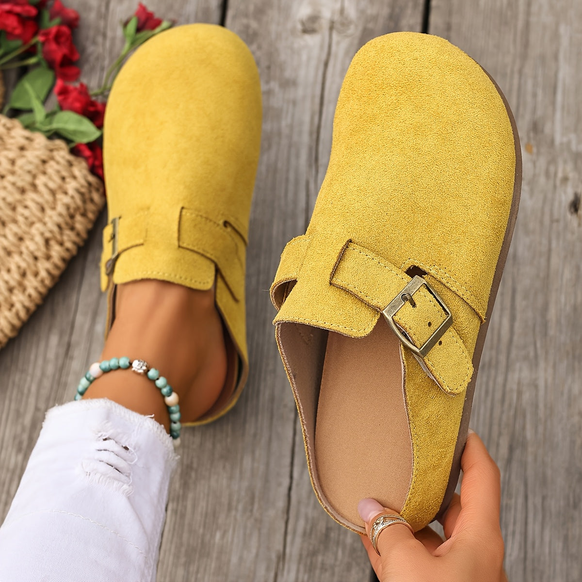 Sabots Mules Décontractés Femme avec Boucle – Style Classique Polyvalent pour Usage Quotidien
