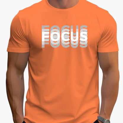 T-shirt Uomo Stile Moderno con Motivo "FOCUS" – Look Urbano e Ispirante
