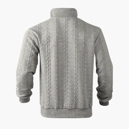 Halve rits trui voor heren, elegante gedraaide stijl voor herfst en winter