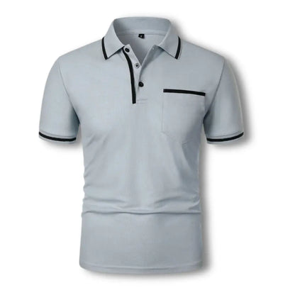 Polo til herre i urban chic stil med kontrasterende detaljer for en velstelt hverdagslook