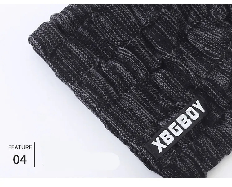 Lined Knitted Beanie and Neck Warmer, Burgundy