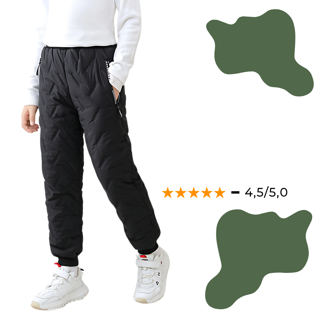 Varm och vattentät vinterbyxa för barn – outdoor-stil, perfekt för vinteraktiviteter