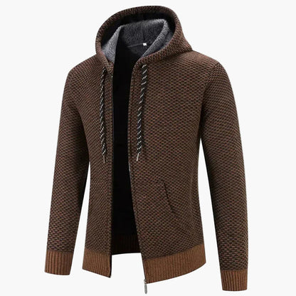Gilet à capuche zippé homme style casual pour l’automne et l’hiver