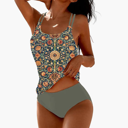 Tankini Femme Élégant Style Bohème – Maillot de Bain Mode pour Plage et Piscine