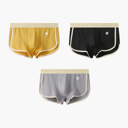 Lot de 3 boxers courts côtelés style rétro pour femme - Confort sport et quotidien