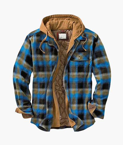 Herre overshirt i urban afslappet stil med tern til efterår og vinter