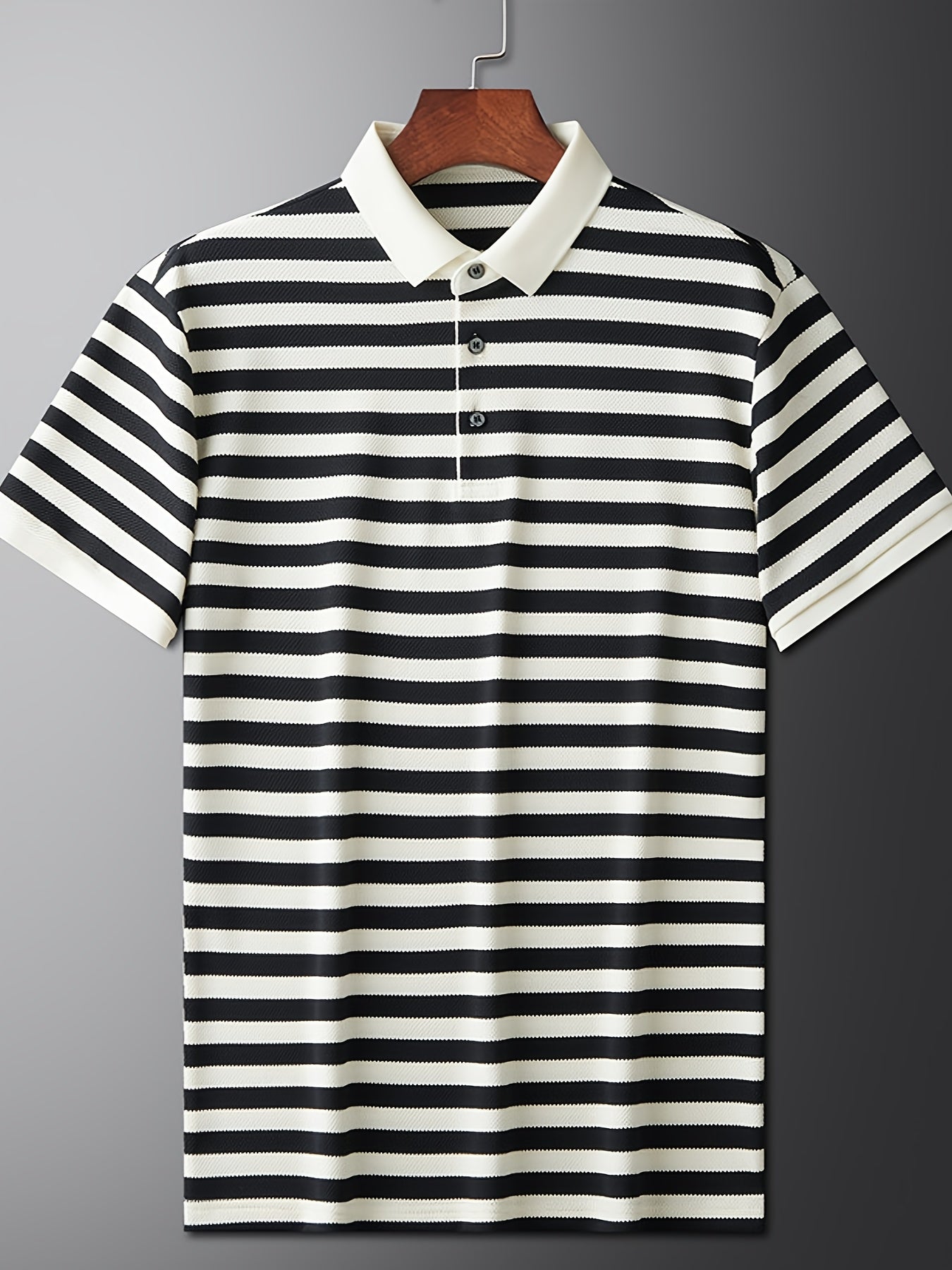 Polo à Manches Courtes Rayé Style Marin pour Homme - Élégance Décontractée Classique