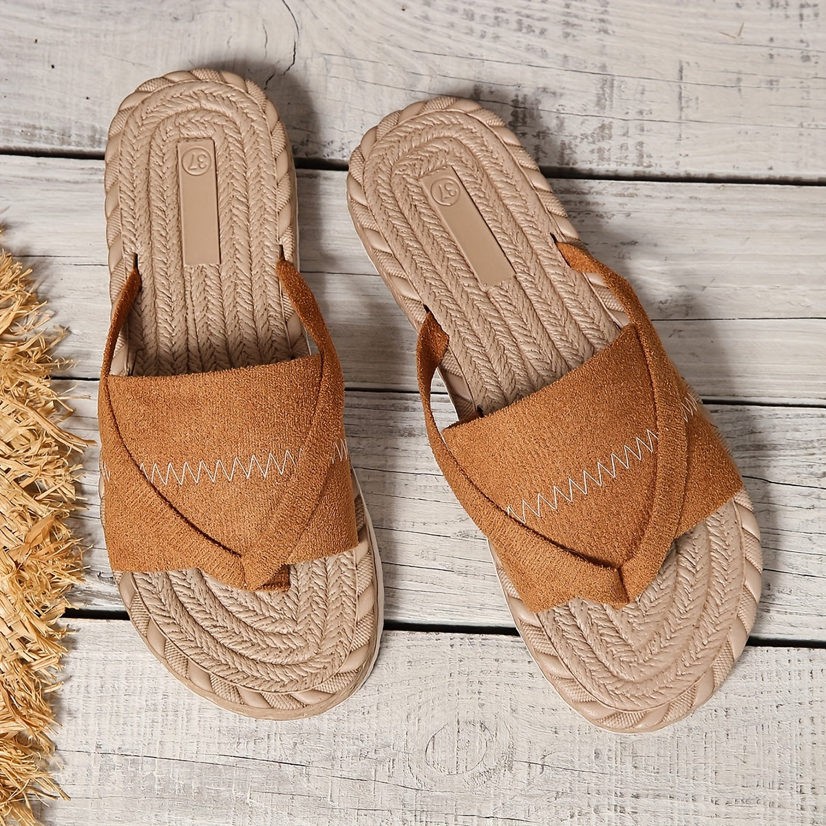 Avslappnade slip-on sandaler för kvinnor i preppy stil för sommaren