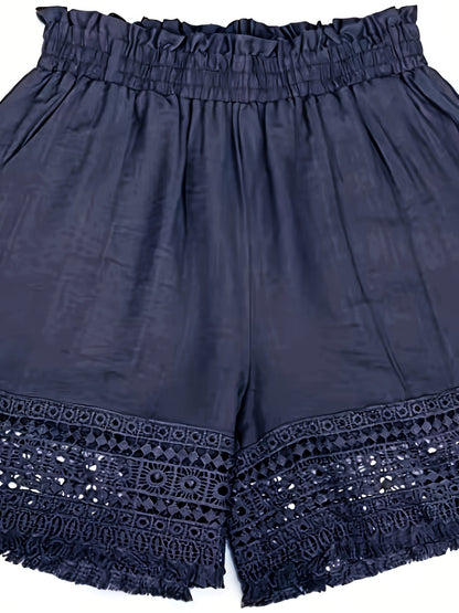 Women's bohemian style shorts with gathered waist for summer, ideal for vacations and everyday wear
