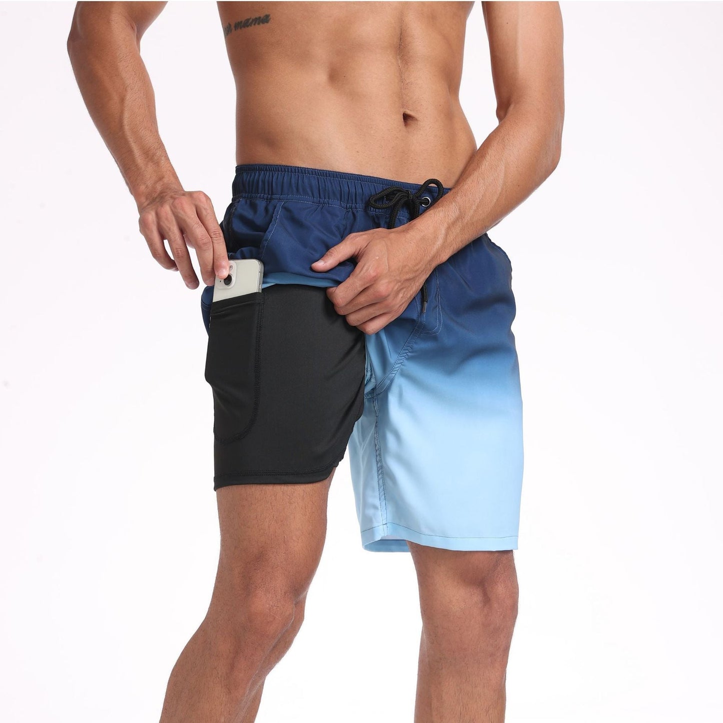 Costume da bagno uomo stile sportivo con tasca integrata – Ideale per spiaggia e attività estive