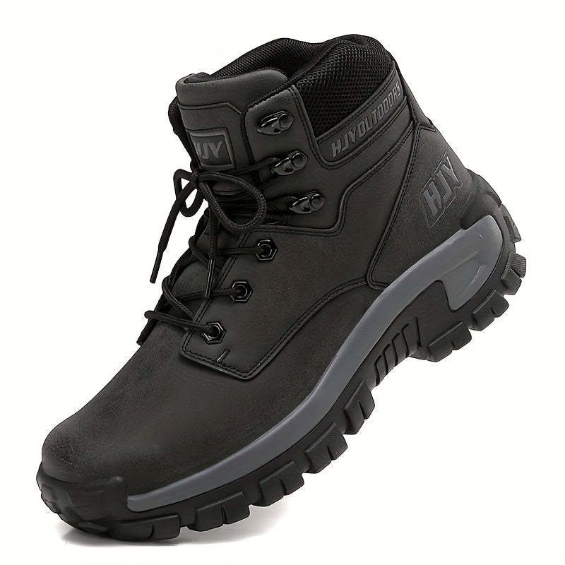 Bottes montantes homme style randonnée, lacets, semelle crantée, plusieurs coloris