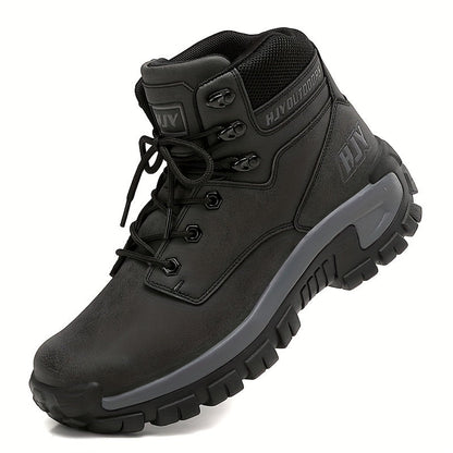 Bottes montantes homme style randonnée, lacets, semelle crantée, plusieurs coloris
