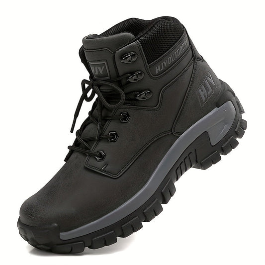 Bottes montantes homme style randonnée, lacets, semelle crantée, plusieurs coloris
