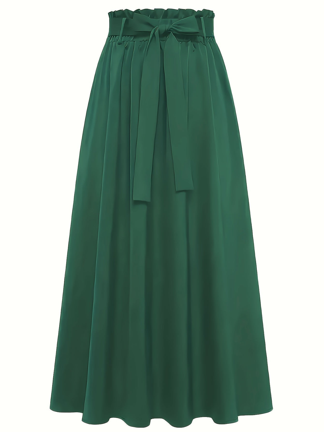 Jupe longue taille haute style paperbag femme élégante et décontractée
