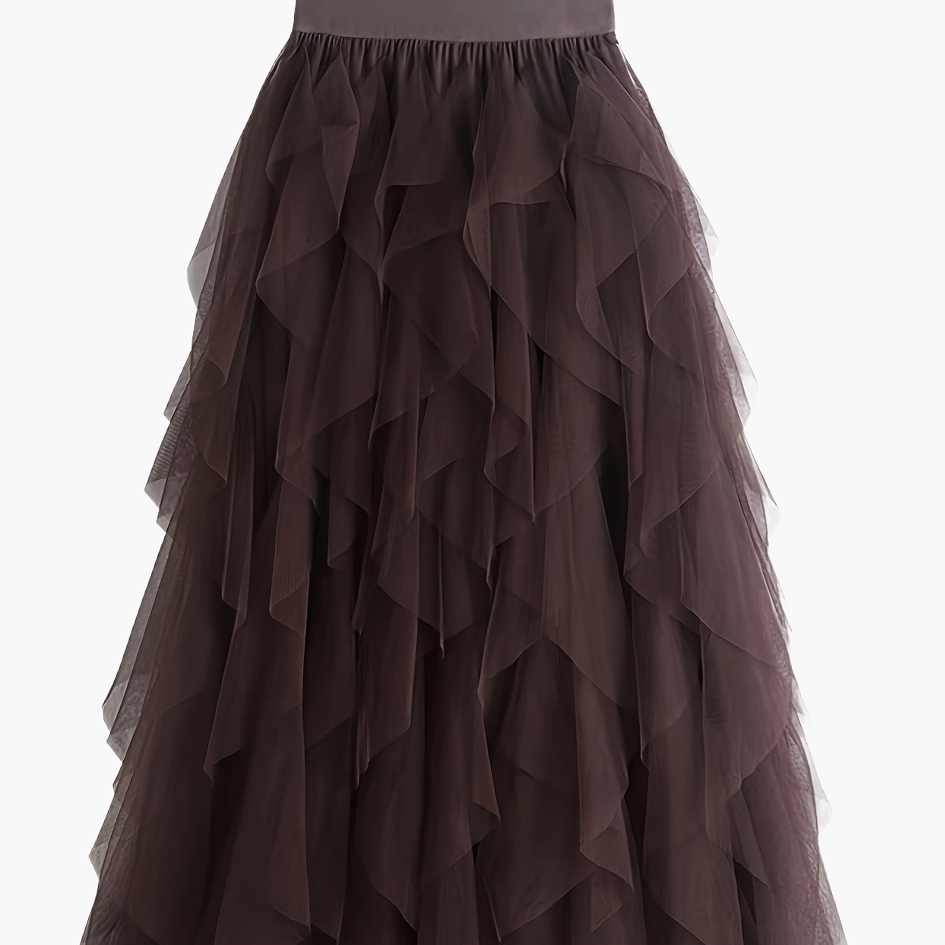 Lang flæse-nederdel i boheme-stil til kvinder, elegant og trendy, ideel til særlige lejligheder og romantiske looks