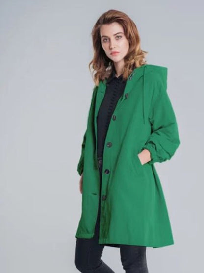 Amanda – Avslappet, midtlengde vindjakke med lange ermer