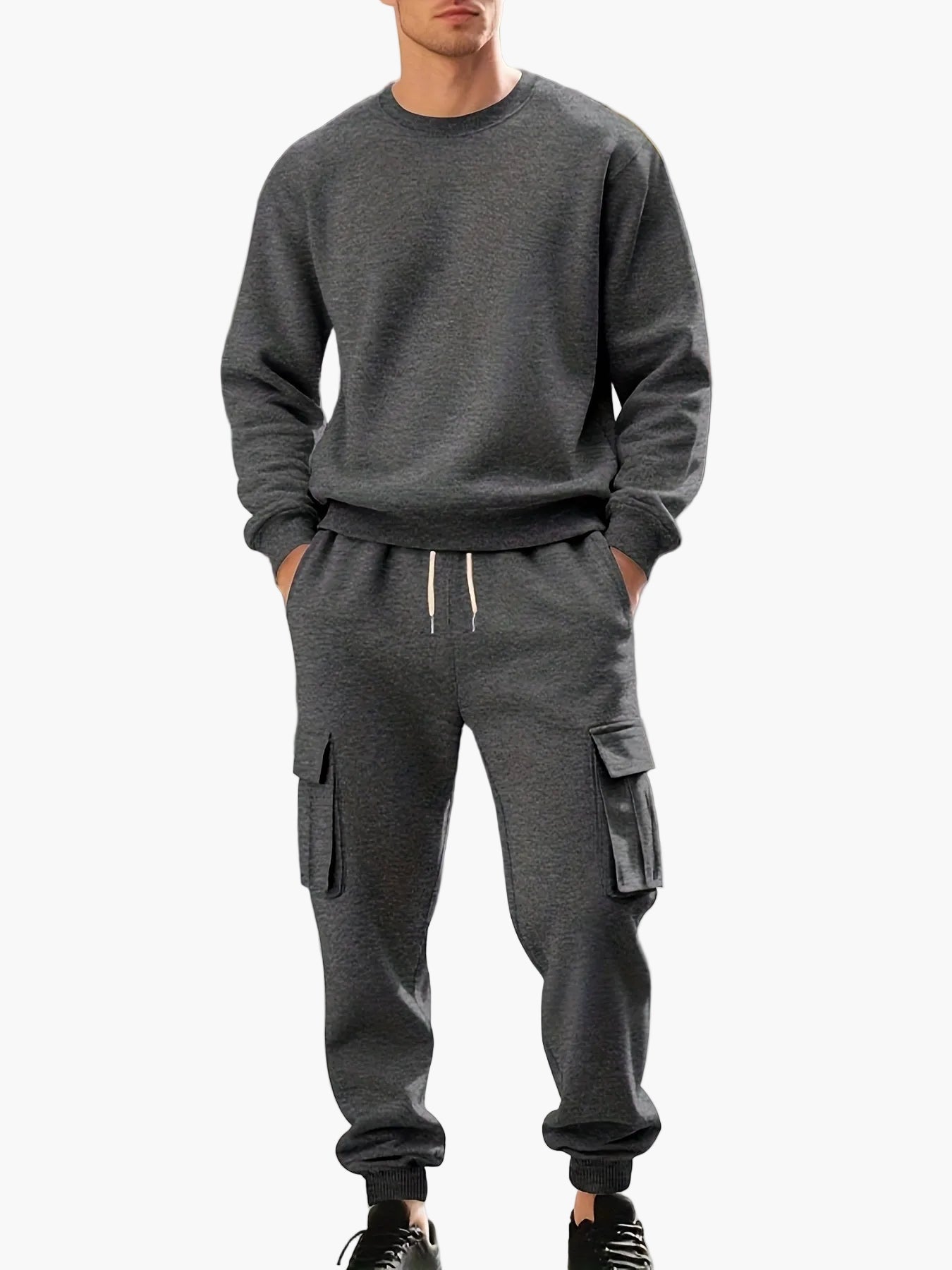 Ensemble de survêtement décontracté pour homme style cargo – Idéal sport et détente